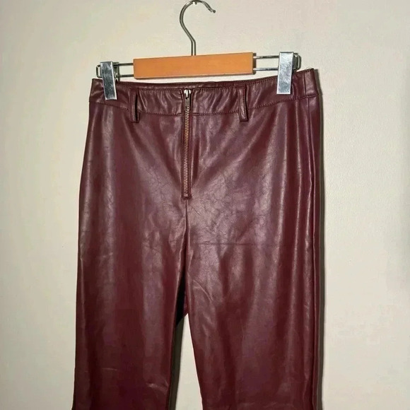 I am Gia Romy Vegan Leather  Pants XS oxblood - Picture 5 of 10